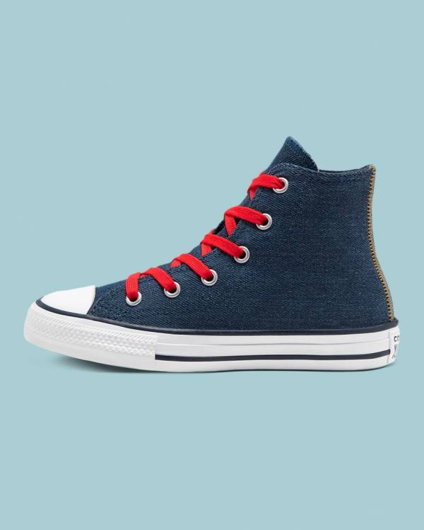 Tenisi Inalti Converse Chuck Taylor All Star Denim Reverse Twill Albastri | CV-247SDI