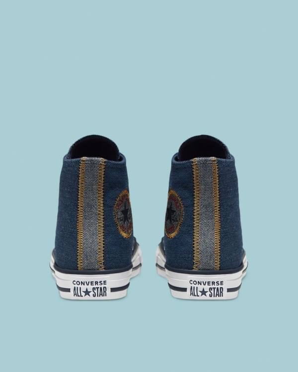 Tenisi Inalti Converse Chuck Taylor All Star Denim Reverse Twill Albastri | CV-247SDI