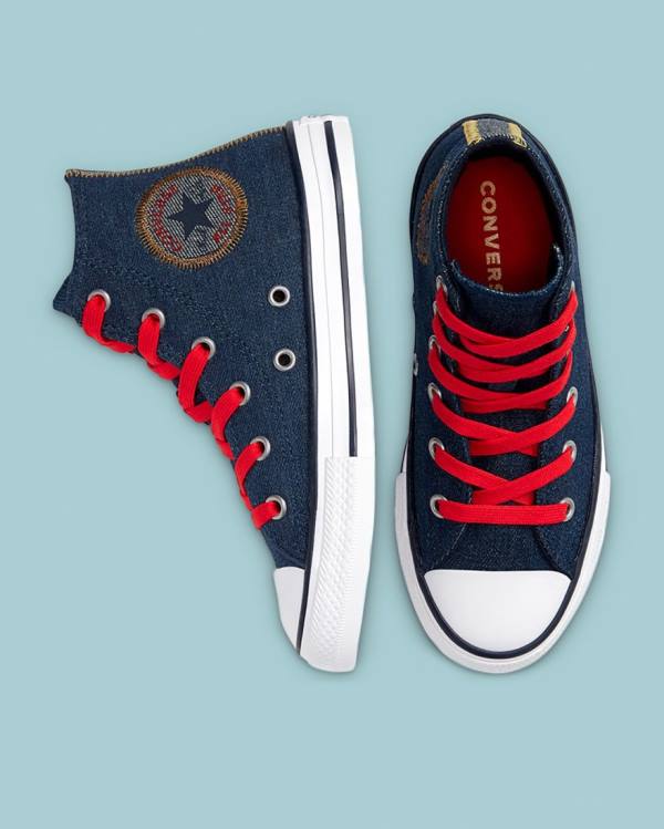 Tenisi Inalti Converse Chuck Taylor All Star Denim Reverse Twill Albastri | CV-247SDI