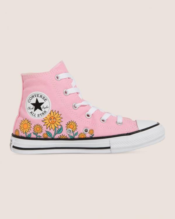 Tenisi Inalti Converse Chuck Taylor All Star Sunflower Print Roz | CV-249JKX