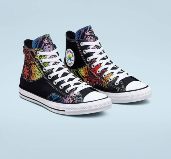 Tenisi Inalti Converse Chuck Taylor All Star Pride Negrii Rosii | CV-297UIY