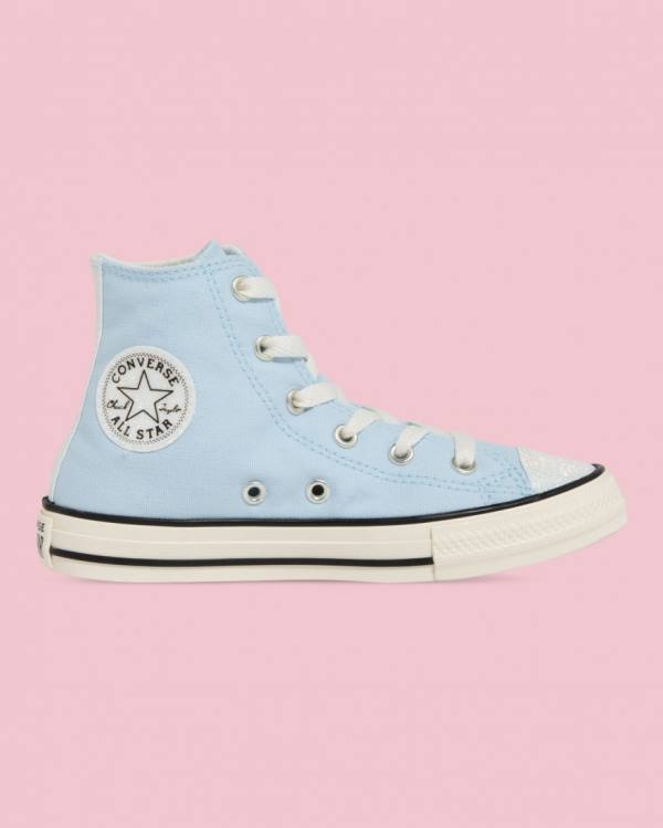 Tenisi Inalti Converse Chuck Taylor All Star UV Glitter Albastri | CV-321QSV