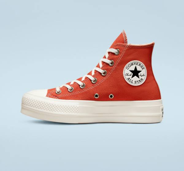 Tenisi Inalti Converse Chuck Taylor All Star Lift Platforma Peaches Portocalii Negrii | CV-421GSW