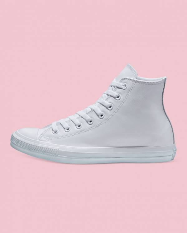 Tenisi Inalti Converse Chuck Taylor All Star Piele Albi | CV-486YUP