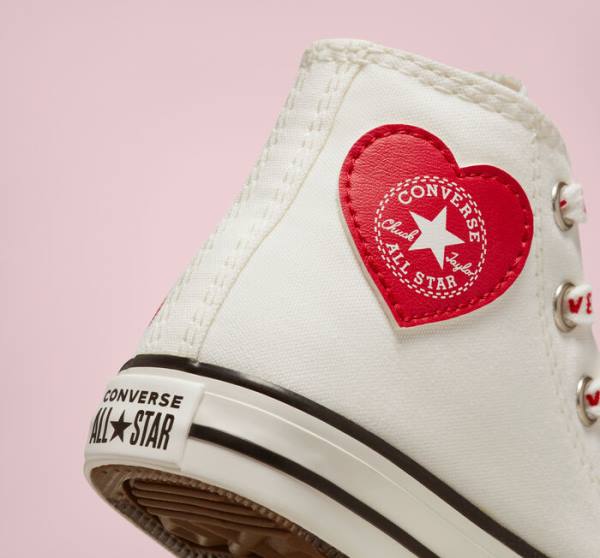 Tenisi Inalti Converse Chuck Taylor All Star Crafted with Love Albi Rosii | CV-571OWC