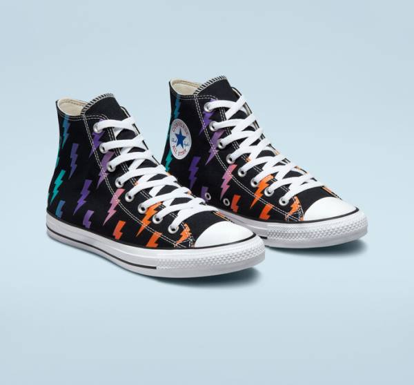 Tenisi Inalti Converse Chuck Taylor All Star Archive Prints Negrii Albastri Turcoaz | CV-591KXP