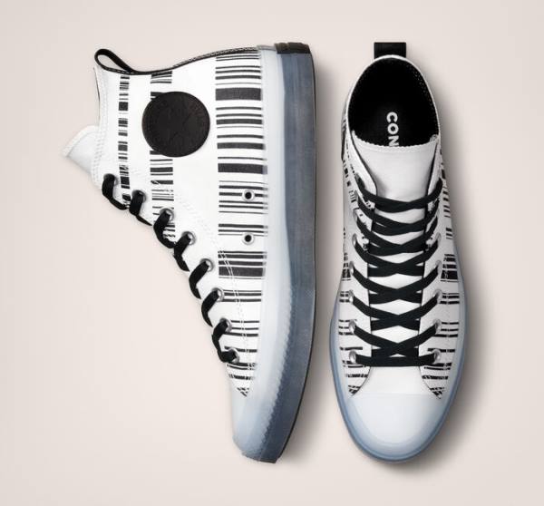 Tenisi Inalti Converse Chuck Taylor All Star CX Translucent Barcode Albi Negrii | CV-602ZOR