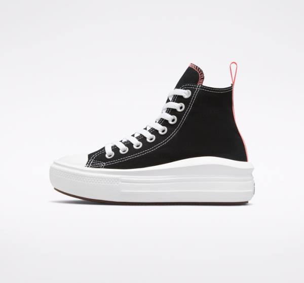 Tenisi Inalti Converse Chuck Taylor All Star Move Platforma Negrii Roz Albastri Deschis Albi | CV-674SDR