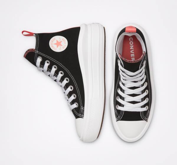 Tenisi Inalti Converse Chuck Taylor All Star Move Platforma Negrii Roz Albastri Deschis Albi | CV-674SDR