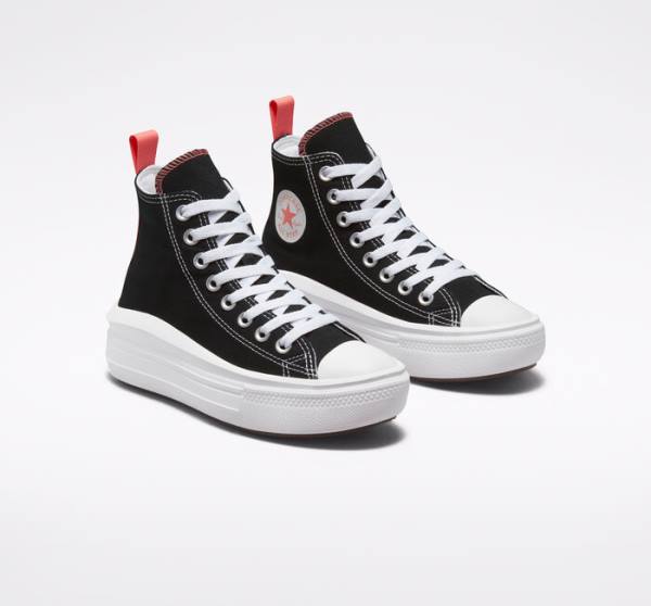 Tenisi Inalti Converse Chuck Taylor All Star Move Platforma Negrii Roz Albastri Deschis Albi | CV-674SDR