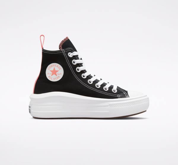 Tenisi Inalti Converse Chuck Taylor All Star Move Platforma Negrii Roz Albastri Deschis Albi | CV-674SDR