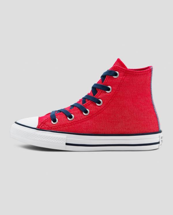 Tenisi Inalti Converse Chuck Taylor All Star Denim Reverse Twill Rosii | CV-684DPY