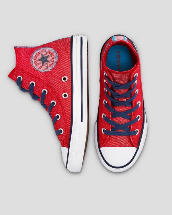 Tenisi Inalti Converse Chuck Taylor All Star Denim Reverse Twill Rosii | CV-684DPY