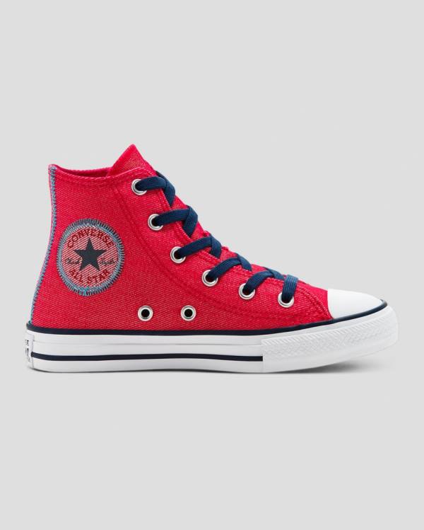 Tenisi Inalti Converse Chuck Taylor All Star Denim Reverse Twill Rosii | CV-684DPY