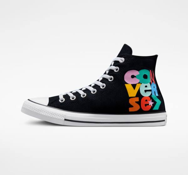 Tenisi Inalti Converse Chuck Taylor All Star Floral Negrii Albi Albastru Deschis | CV-716ANO