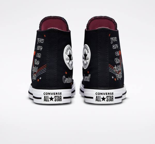 Tenisi Inalti Converse Chuck Taylor All Star You Are On The Right Path Negrii Albi | CV-719UHF