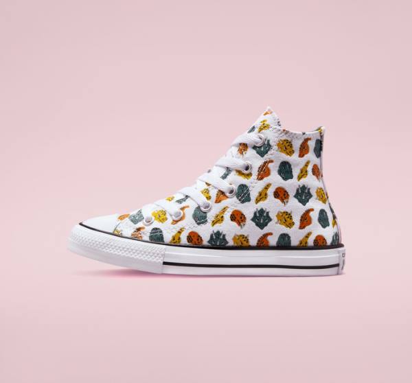 Tenisi Inalti Converse Chuck Taylor All Star Dino Daze Albi Verzi Inchis Negrii | CV-745CLW