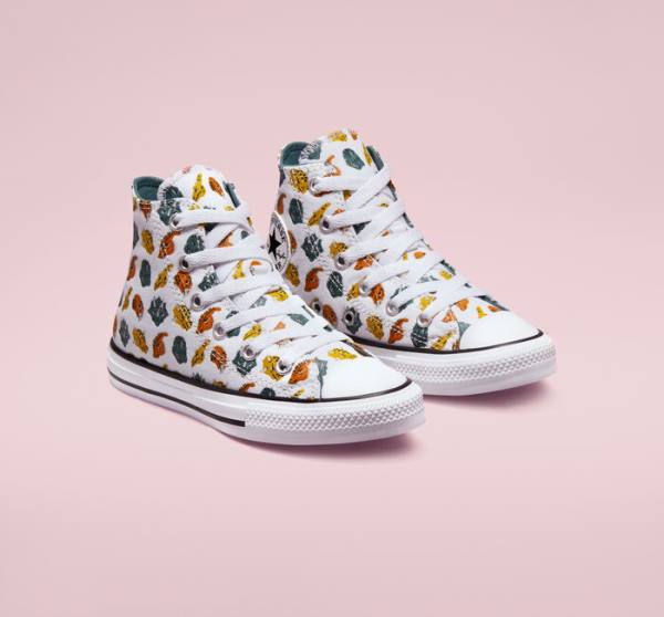 Tenisi Inalti Converse Chuck Taylor All Star Dino Daze Albi Verzi Inchis Negrii | CV-745CLW