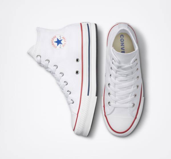 Tenisi Inalti Converse Chuck Taylor All Star Lift Platforma Albi Rosii Inchis Bleumarin | CV-780HKB