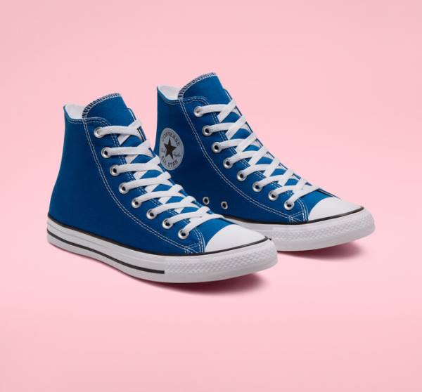 Tenisi Inalti Converse Chuck Taylor All Star Seasonal Color Albastri Albi | CV-892RWJ