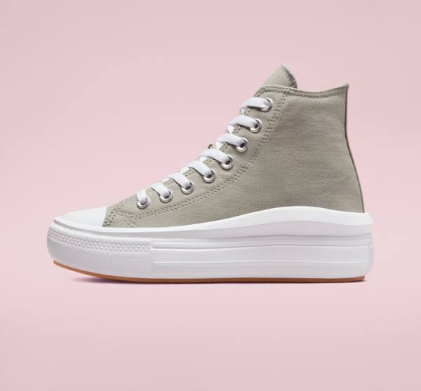 Tenisi Inalti Converse Chuck Taylor All Star Move Platforma Seasonal Color Masline Verzi Albi Albi | CV-960AZL