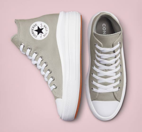 Tenisi Inalti Converse Chuck Taylor All Star Move Platforma Seasonal Color Masline Verzi Albi Albi | CV-960AZL