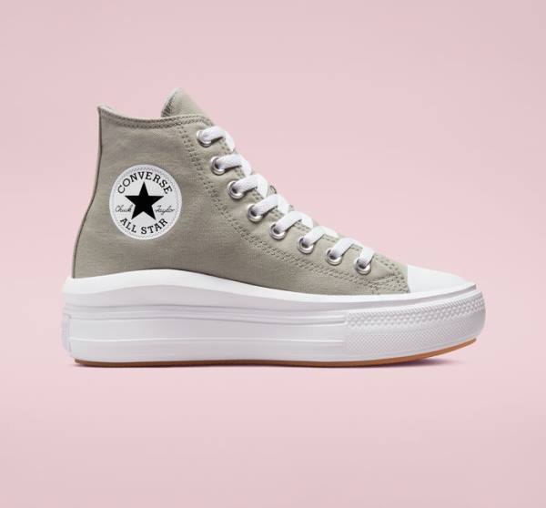 Tenisi Inalti Converse Chuck Taylor All Star Move Platforma Seasonal Color Masline Verzi Albi Albi | CV-960AZL