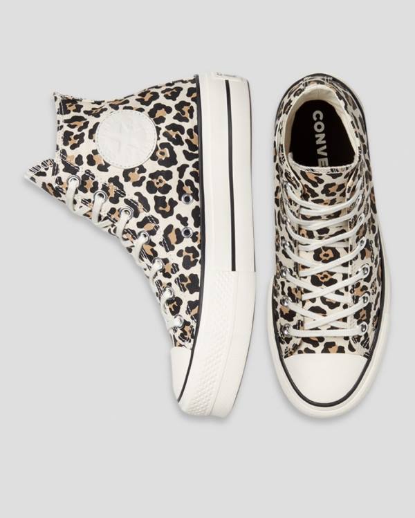 Tenisi Inalti Converse Chuck Taylor Lift Leopard Print Platforma Leopard | CV-432GXV