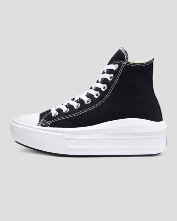 Tenisi Inalti Converse Chuck Taylor Move Platforma Negrii | CV-821SFL