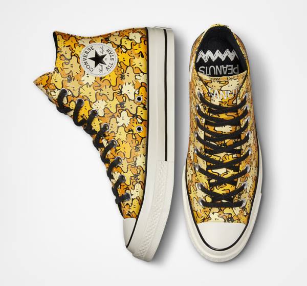 Tenisi Inalti Converse Peanuts Chuck 70 Galbeni Aurii | CV-913GDU