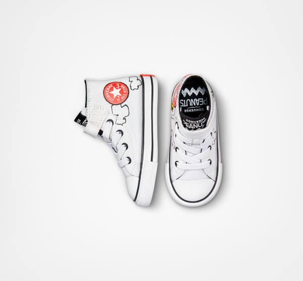 Tenisi Inalti Converse Peanuts Chuck Taylor All Star Easy-On Albi Negrii Rosii | CV-235ZSM