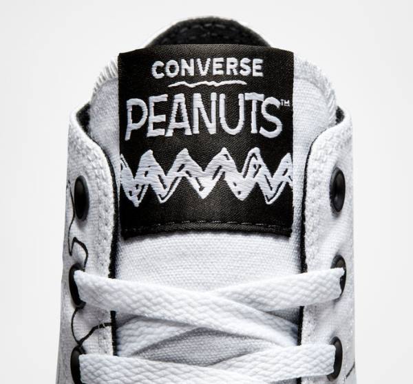 Tenisi Inalti Converse Peanuts Chuck Taylor All Star Albi Negrii Rosii | CV-326AIT