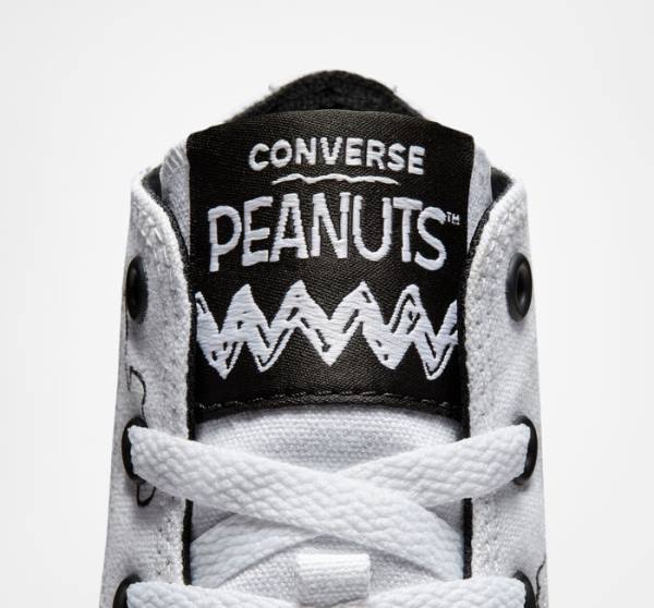 Tenisi Inalti Converse Peanuts Chuck Taylor All Star Albi Negrii Rosii | CV-591HMT