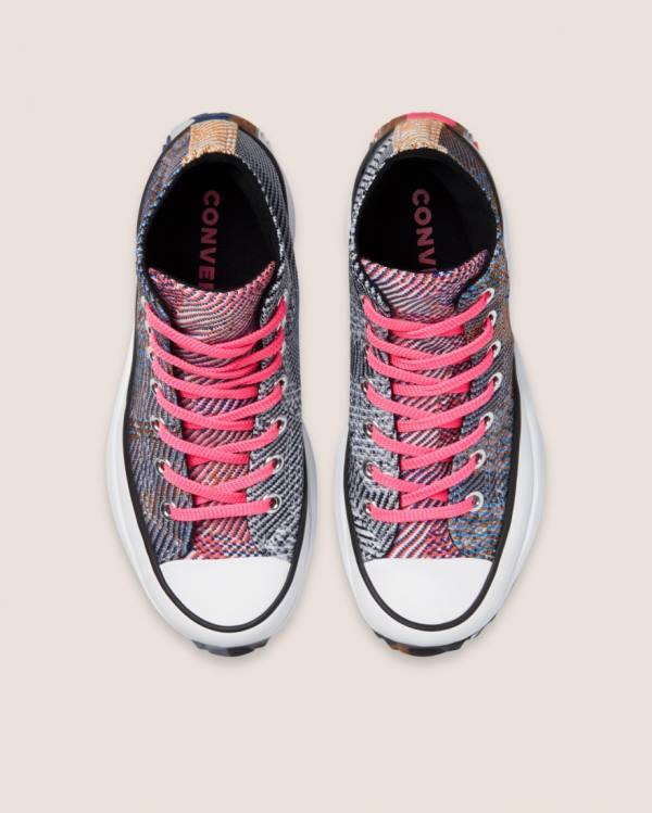 Tenisi Inalti Converse Run Star Hike Knit Print Albastri Rosii | CV-475ANE