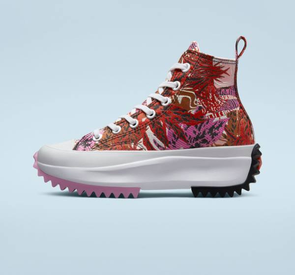 Tenisi Inalti Converse Run Star Hike Platforma Tropical Florals Portocalii Negrii Albi | CV-105DRF