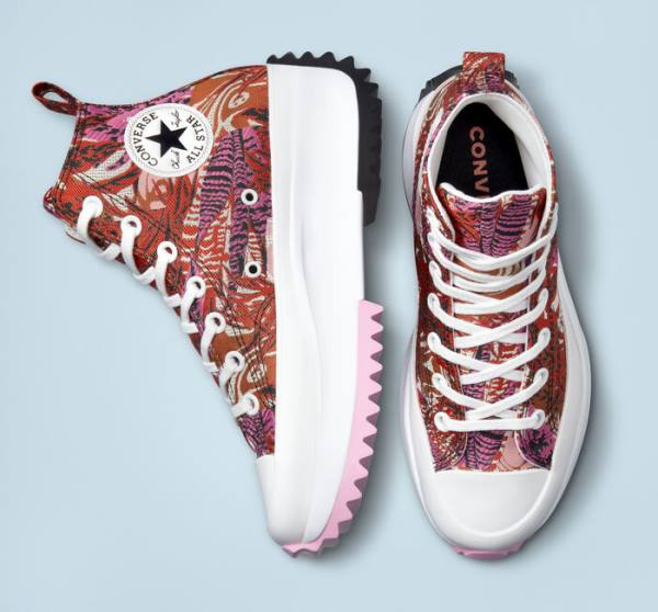 Tenisi Inalti Converse Run Star Hike Platforma Tropical Florals Portocalii Negrii Albi | CV-105DRF