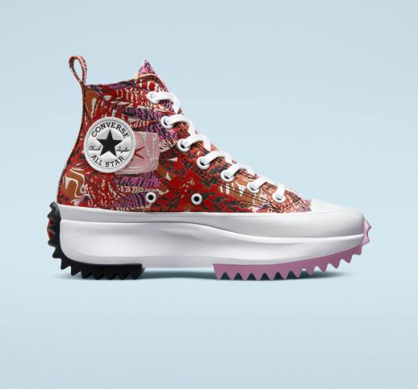 Tenisi Inalti Converse Run Star Hike Platforma Tropical Florals Portocalii Negrii Albi | CV-105DRF