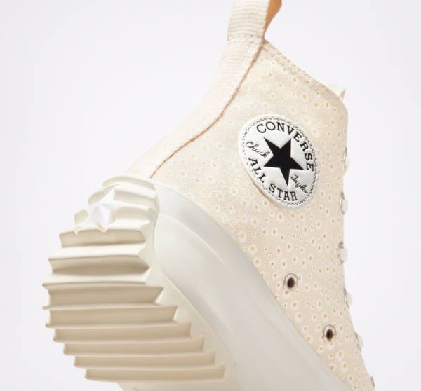 Tenisi Inalti Converse Run Star Hike Platforma Daisy Bej Albi | CV-503QNG