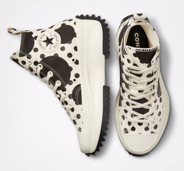 Tenisi Inalti Converse Run Star Hike Platforma Polka Dots Negrii | CV-529PVB