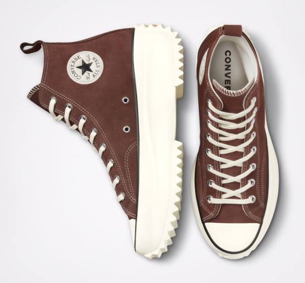 Tenisi Inalti Converse Run Star Hike Platforma Piele Intoarsa Negrii | CV-729IGJ