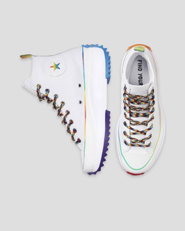 Tenisi Inalti Converse Run Star Hike Pride Albi | CV-154DMY