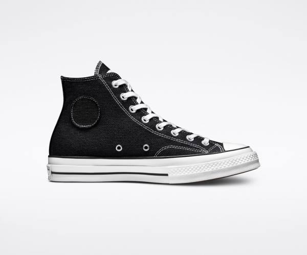 Tenisi Inalti Converse Stussy Chuck 70 Negrii Albi | CV-014HDR