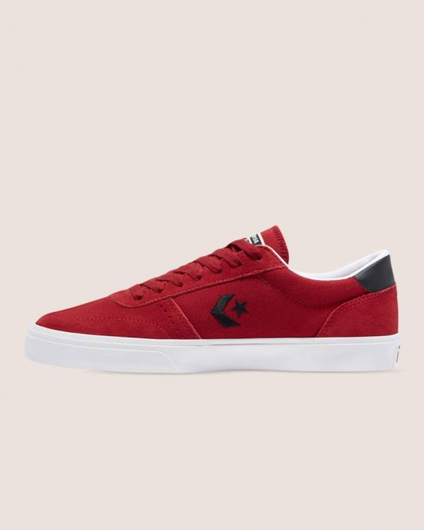 Tenisi Low Top Converse Boulevard Piele Intoarsa Rosii | CV-345PFU