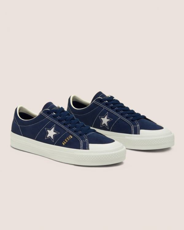 Tenisi Low Top Converse CONS Alexis Sablone One Star Pro Piele Intoarsa Albastri | CV-713XAE