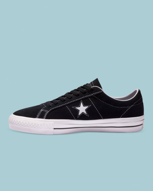 Tenisi Low Top Converse CONS One Star Pro Piele Intoarsa Negrii | CV-245HPF