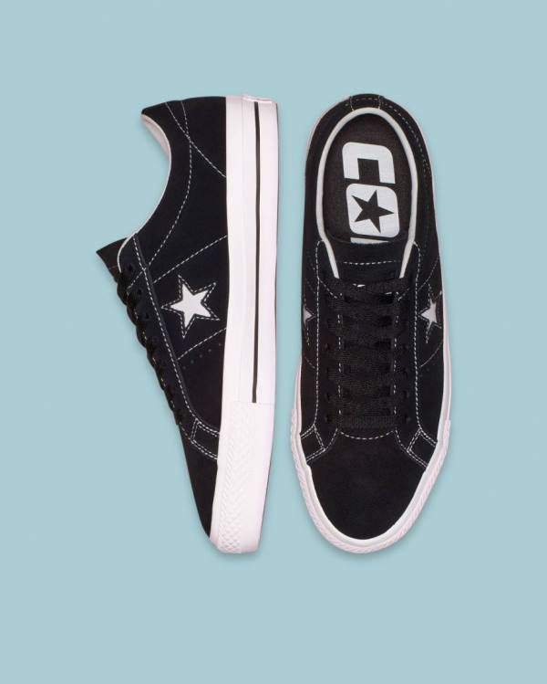 Tenisi Low Top Converse CONS One Star Pro Piele Intoarsa Negrii | CV-245HPF