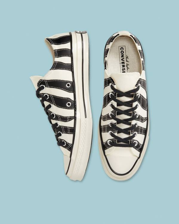 Tenisi Low Top Converse Chuck 70 Archive Zebra Overlay Bej | CV-189IRG