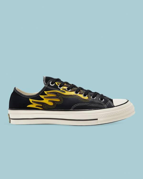 Tenisi Low Top Converse Chuck 70 Archive Flame Overlay Negrii | CV-201RTP