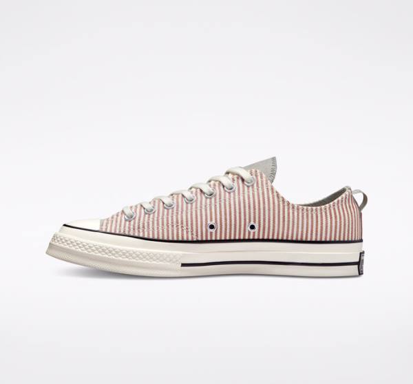 Tenisi Low Top Converse Chuck 70 Crafted Stripe Masline Verzi | CV-910TXY