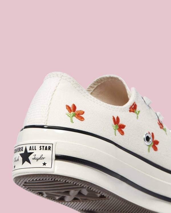 Tenisi Low Top Converse Chuck 70 Embroidered Garden Party Bej | CV-459PXM